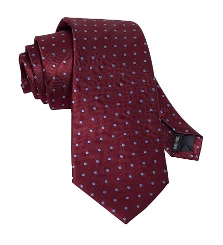 VIZENZO Moderne Herrenkrawatte gepunktet Krawatte Gepunktet Krawatte Tadelloser Stil für jeden Tag Originelle Geschenke für Männer, Bordeaux, Tupfen, Estándar von VIZENZO