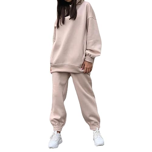 Amazon Warehouse Deal Trainingsanzug Sets Damen Casual Langarm Frauen Hoodies Und Hosen Herbst Winter 2 Stück Anzug Set Mit Kapuze Pullover Und Jogger Casual Hoodies Hosen Set Sweatshirt Mit Kapuze von VJGOAL