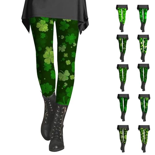 St Patricks Day Kostüm Black Friday 2024 Sportleggins Damen Kurz Scrunch Leggings Lockere Passform Solide Strumpfhosen Damen Winter Zuhause Outdoor Umstandsmode Klassisch Yogahose Warehouse Deal von VJGOAL