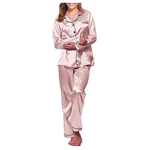 The Deal Damen Nachtwäsche Schlafanzug Kurz Damen Pyjama Damen Satin Stitch Tasche Damen Schlafanzug Kurz Stitch Schlafanzug Kurzer Schlafanzug Damen Pyjama Damen Kurz Matching Pyjamas The Deal von VJGOAL