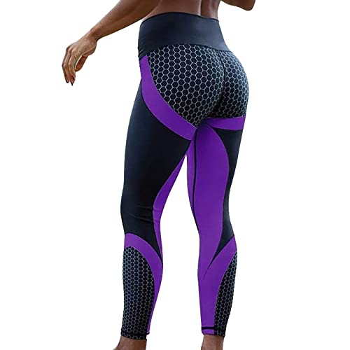 VJGOAL Lightning Deals Kompressionshose Damen Lipödem 3D Print Yoga Skinny Workout Gym Sporttraining Cropped Pants Yogahose Damen High Waist Sportleggins Lang Mädchen Leggings Scrunch Butt von VJGOAL