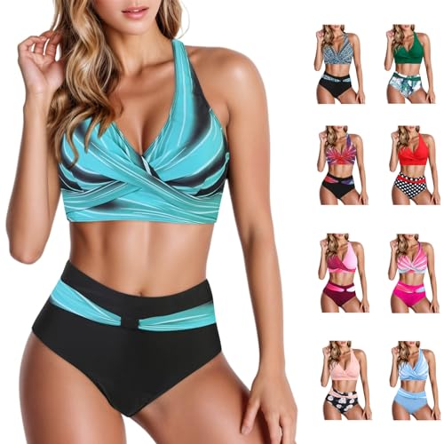 VJGOAL Warehouse Deal,Bikini Blau Muster,Bikini Blau Damen,Bikini Blau Push Up,Bikini Blau Weiß Muster,Bikini Blau Gestreift,Woot Deals of The Day Clearance,Blau,L,Warehouse Deals Angebote von VJGOAL