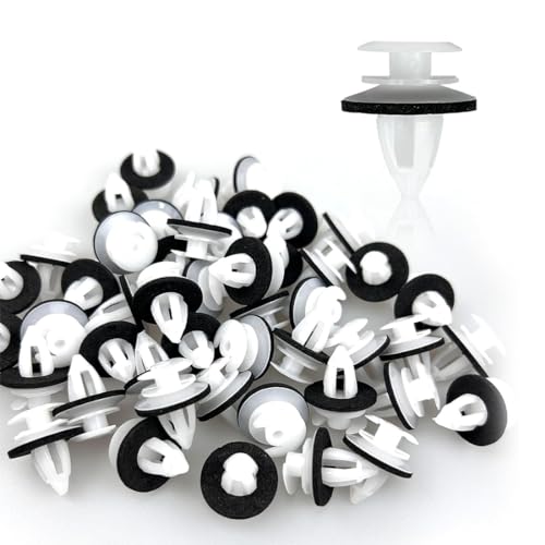 50 Stück Türverkleidung Clips,Auto Befestigung Clips,Auto Clips,Universal Türverkleidung Klammern,Stoßstangen Zierleisten Plastikklips,mit Schwammig Kissen von VJUYSW