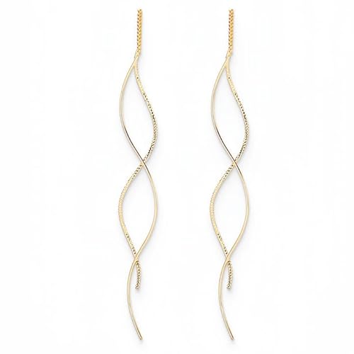 Ohrringe goldene Hängend, Damen Lange Damenohrringe Hänge, Earrings for Women, Mädchen Ohrhänger,Handmade，Geschenke für dich oder deine Mutter von VJUYSW