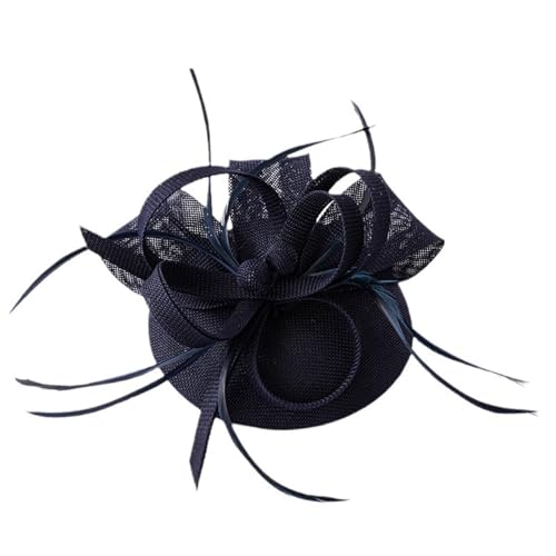 Fascinator Hüte für Frauen Kopfschmuck Haarband Jockey Festival Prom Feder Haarspange Haarschmuck von VKEID