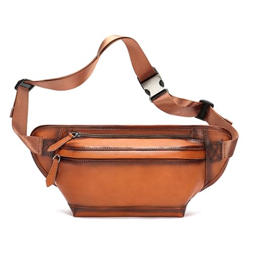 Herren Gürteltaschen Handytasche Sommer Jungen Website Gürteltasche Herren Sport Gürteltasche Herren Handy Gürteltasche (Color : Brown Coffee, Size : 20x15x35cm) von VKEID