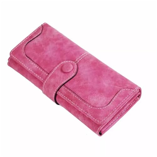 VKEID Damen Geldbörse Brieftasche Frauen Lange Große Kapazität Kupplung Frauen Hundert Studenten Geld Clip Karte Tasche Geldbörse mit Großem Fassungsvermögen (Color : Rose, Size : 19x9x3cm) von VKEID