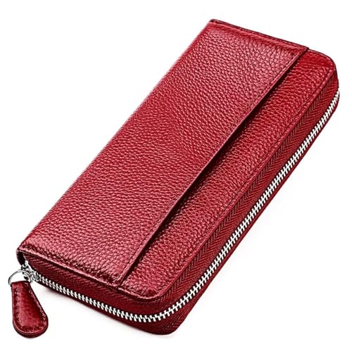 VKEID Damen Geldbörse Herren Damen Leder RFID Organ Kartenhalter Mädchen Casual Multi Card Coin Wallet Geldbörse mit großem Fassungsvermögen von VKEID