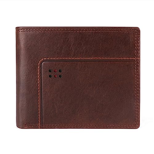 VKEID Geldbörsen Herren-Geldbörse, Klassische Retro-Horizontal-Business-Geldbörse, RFID-Multi-Card-Leder-Geldbörse Herren-Geldbörse von VKEID