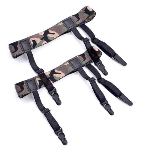 VKEID Herren-Hemdhalter Herren-Business-Casual-Hemdclip, Camouflage-Strumpfband, elastisch, verstellbar, Hemdhalter Für alle Arten von Hemden von VKEID