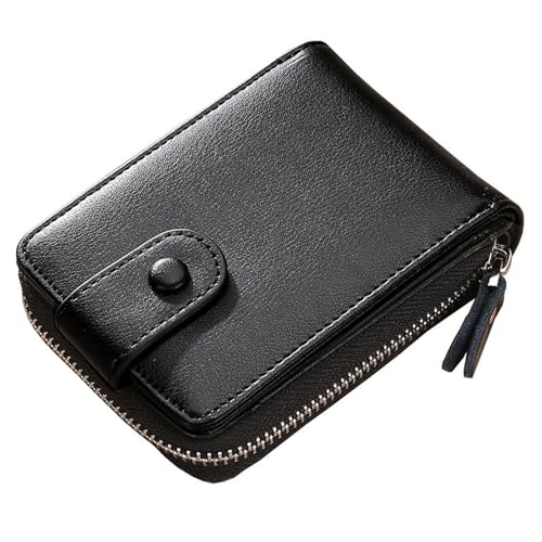 VKEID Kreditkartenhalter Brieftasche Organ Herren- und Damenmodelle eines multifunktionalen Führerscheintaschen-Kartenetuis mit großem Fassungsvermögen (Color : Black, Size : 11.9x8.3cm) von VKEID