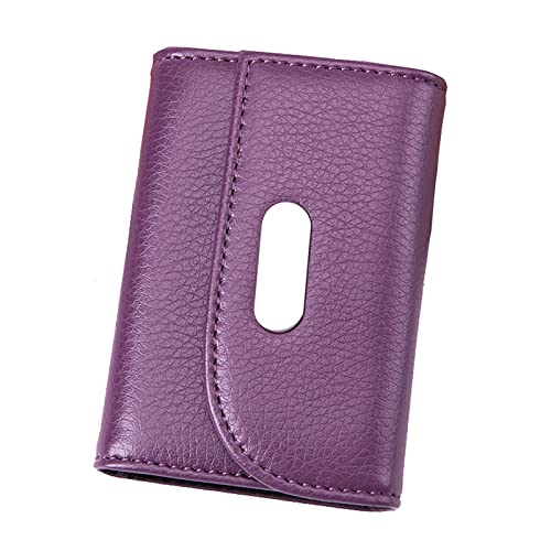 VKEID Kreditkartenhalter Brieftasche Organ-Kartenetui, modisches Multi-Karten-Kartenetui for Herren und Damen, Kreditkartenetui (Color : Purple, Size : 7x10.5x2cm) von VKEID