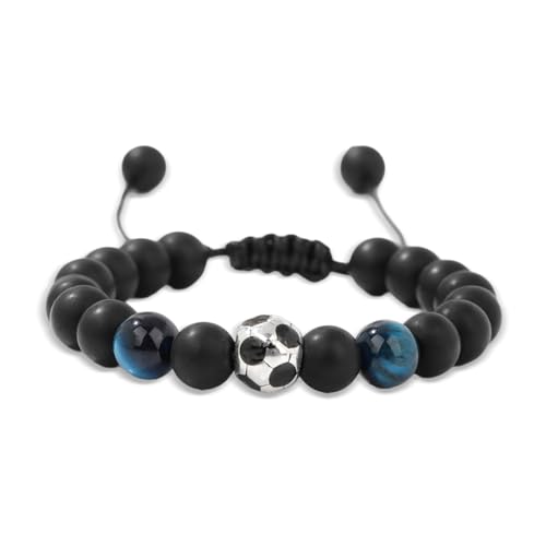 VKY Soccer Bracelet, Adjustable Soccer Bracelet for Boys Girls, Football Baseball Basketball Bracelets for Men Women Gifts (blue) von VKY