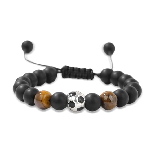 VKY Soccer Bracelet, Adjustable Soccer Bracelet for Boys Girls, Football Baseball Basketball Bracelets for Men Women Gifts (yellow) von VKY