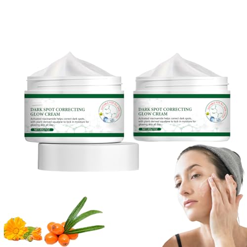 Aufhellende Gesichtscreme für Frauen und Männer – Entferner dunkler Flecken für das Gesicht, Korrektur von Altersflecken, feuchtigkeitsspendende Anti-Flecken-Behandlung mit Niacinamid (2 STÜCKE) von VKaoess