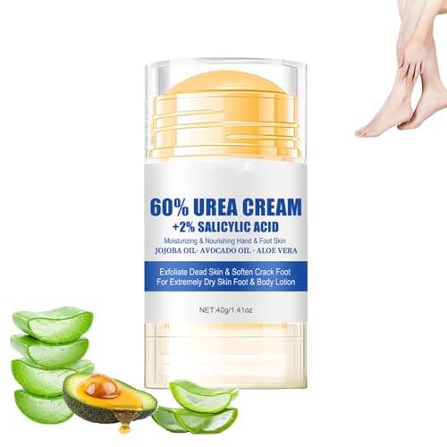 Hochkonzentrierter Harnstoff-Fuß- und Handcreme-Balsam-Stick - Intensive Hydratation für trockene Haut an Füßen, Feuchtigkeitscreme auf pflanzlicher Basis mit glättender Unterstützung (1 Flasche) von VKaoess