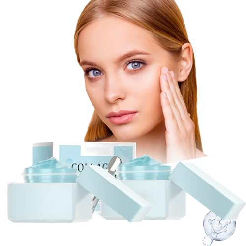 Straffende Plump-Effekt-Creme, verfeinert sichtbar Falten und hydratisiert trockene Haut tief, Wasser-Gel-Feuchtigkeitscreme für Frauen tägliche Ausstrahlung Unterstützung. (2 Schachteln) von VKaoess