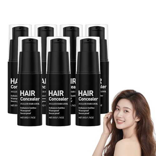 Wasserfeste Haar-Abdeckcreme für Männer und Frauen – Sofortige Abdeckung kahler Stellen und Ausbesserung des Haaransatzes, schweißfester Kopfhaut-Abdecker für dünner werdendes Haar (7 Flasche) von VKaoess