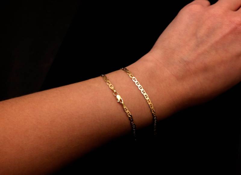 20" Mariner Gucci Link Chain 14 K Solid Yellow Gold Curb Halskette 3, 2 Mm Breit 20" Mariner Gucci Link Chain 14 K Solid Yellow Gold Curb Halskette 3, 2 Mm Breit von VLCoJewelry