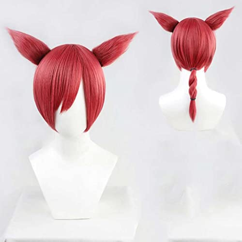 AniCosplay Wig, XIV FF14 G'raha Tia Cosplay Wig,with ears Long Wig,with Free Wig Cap,for Christmas Carnival party Halloween Cosplay Wig(Color:Style 2) von VLEAP