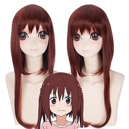 Himouto! Umaru-chan Nanan Ebina for Women Girls Cosplay Wig 70cm Long Straight Heat Synthetic Hair Wig for AniParty Brown von VLEAP