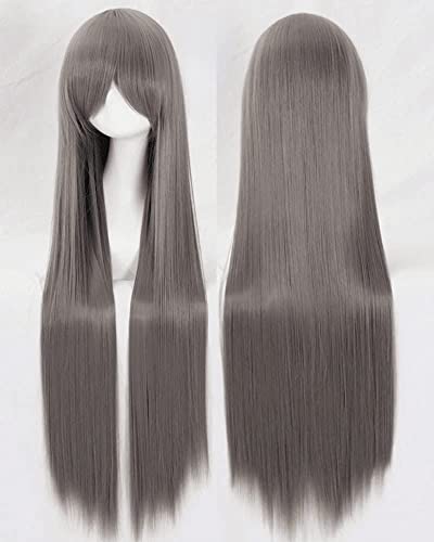 Wig for Carnival Nightlife CluI Party Dress Up Wig Cosplay Wig Universal 100Cm Color Long Straight Hair Cos Animation High Temperature Wire 099 Color:玫瑰网009[1 Meter] von VLEAP
