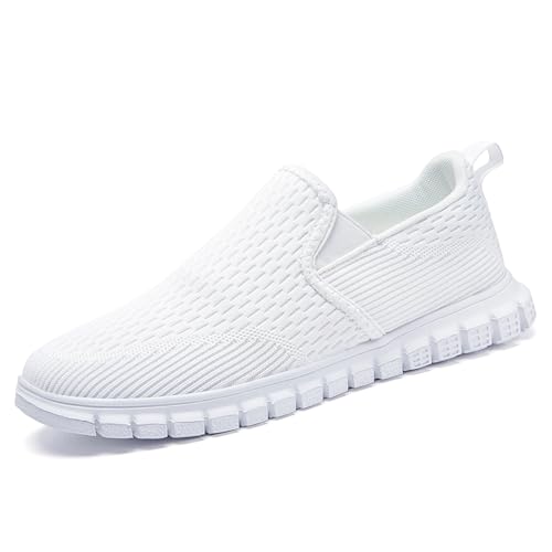 VLHGCG Antirutsch Herrenschuhe - Atmungsaktive Leichte Freizeitsneaker für Büro & Wanderaktivitäten, Slip-On Design Reisefreundlich Bequem Weiß EU 44 VLHGCG Antirutsch Herrenschuhe - Atmungsaktive Leichte Freizeitsneaker für Büro & Wanderaktivitäten, Slip-On Design Reisefreundlich Bequem Weiß EU 44 von VLHGCG