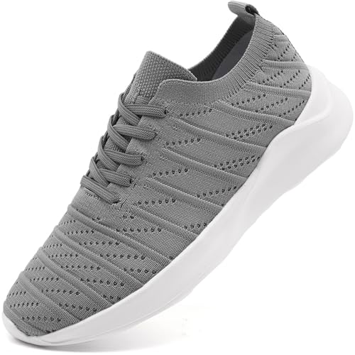 VLHGCG Damen Turnschuhe Fitness Memory Foam Joggingschuhe Luftpolster Wanderschuhe Komfort Fitnessschuhe Lechit Slip on Sneaker & Sportschuhe für Damen,Grau,EU 37 von VLHGCG