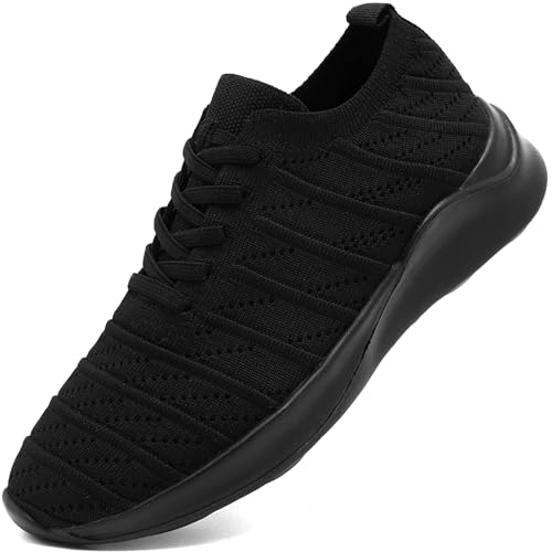 VLHGCG Sneaker Damen Schuhe Turnschuhe Laufschuhe Sportschuhe Atmungsaktiv Gym Leichtgewichts Sommerschuhe Hallenschuhe Straßenlaufschuhe Freizeitschuhe Walkingschuhe,Schwarz,EU 40 von VLHGCG