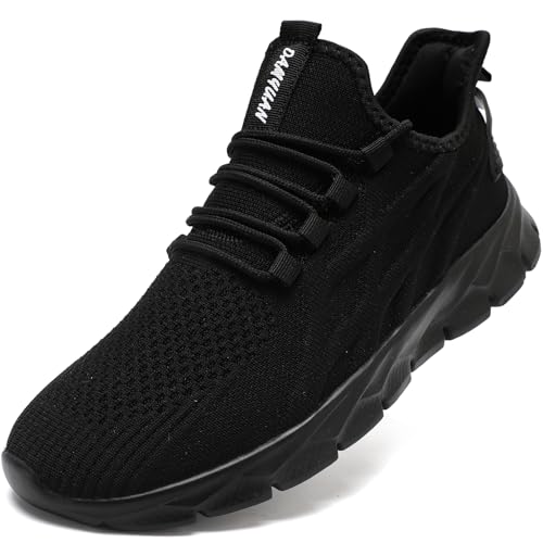 VLHGCG Turnschuhe Schuhe Herren Sneakers Laufschuhe Sportschuhe Straßenlaufschuhe Leichtgewichts Sommerschuhe Hallenschuhe Atmungsaktiv Tennis Fitness Jogging Laufschuhe,Schwarz,Größe 43 von VLHGCG