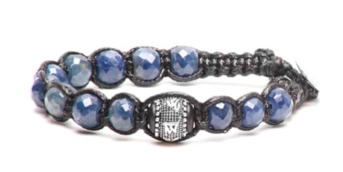 VLNET Tamashii Armband Gebetsrad Precious Edition mit Edelsteinen Rubin, Saphir und Smaragd, Taglia Unica, Sterling-Silber, Kein Edelstein von VLNET