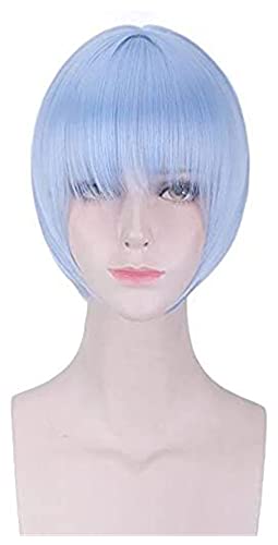 Wig for Anime Ayanami Rei blaue kurze Perücke Cosplay Kostüm EVA hitzebeständiges synthetisches Haar Frauen Cosplay Perücken Wig for Anime Ayanami Rei blaue kurze Perücke Cosplay Kostüm EVA hitzebeständiges synthetisches Haar Frauen Cosplay Perücken von VLTTO