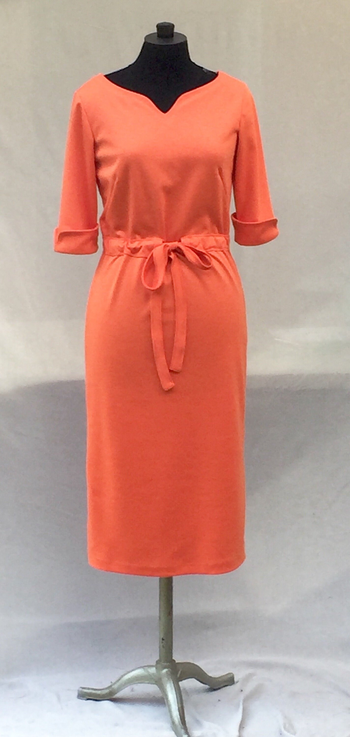 Orangenkleid in Jersey Milano von VLbasics