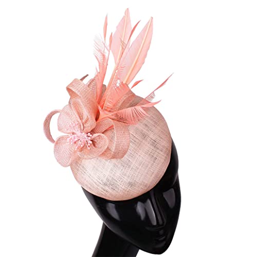Damen Fascinator Hut Stirnband Hochzeit Blume Kopfschmuck formelles Kleid Damen Anlass Kappe Haarschmuck von VMAKBUWIS