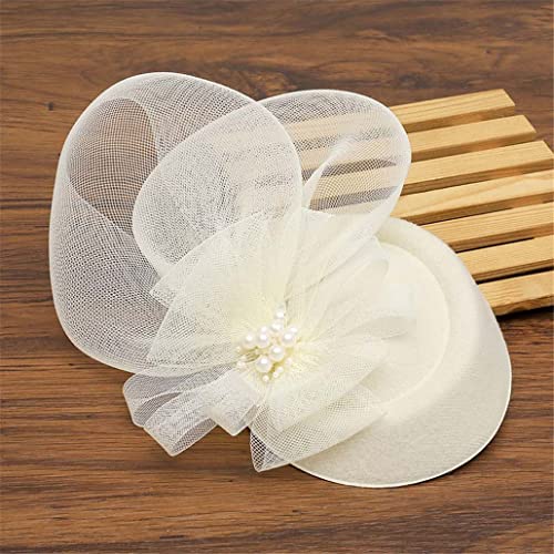 Faszinierende Haarspange Stirnband Hut Bowler Hut Feder Schleier Hochzeit Party Haarspange von VMAKBUWIS