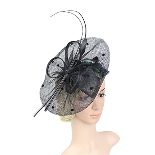 Frauen Derby Hut Feder Fascintor Stirnband Party Damen Kopfschmuck Oversized Fotografie Haar Zubehör von VMAKBUWIS