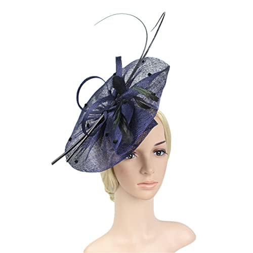 Frauen Derby Hut Feder Fascintor Stirnband Party Damen Kopfschmuck Oversized Fotografie Haar Zubehör von VMAKBUWIS