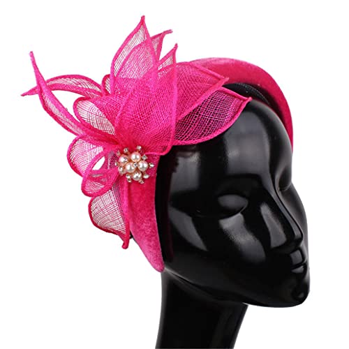 Handgefertigte Hochzeit Haarband Fascinatoren Braut Kopfbedeckung Damen Party Anlass Kopfschmuck Dickes Haarband Zubehör von VMAKBUWIS