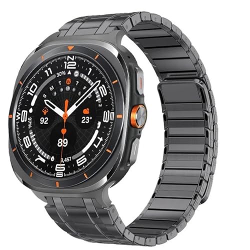 VMBVBHMDF Metallband passend for Samsung Galaxy Watch 7 Ultra 47 mm Edelstahl Herren Loop Strap for Galaxy Watch 7 Ultra Armband Correa(Gray) von VMBVBHMDF
