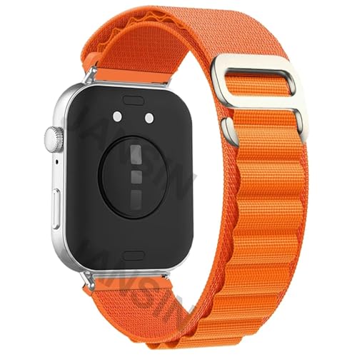 VMBVBHMDF Nylonarmband passend for Huawei Watch Fit 3 Alpine Loop Band Herren Damen Sportarmband Armband passend for Huawei Watch Fit3 Correa Zubehör(Orange) von VMBVBHMDF