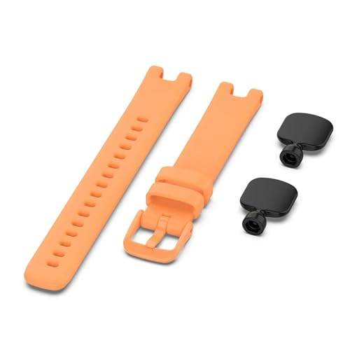 VMBVBHMDF Passend for Garmin Lily Uhrenarmband, Ersatz-Silikonarmband, passend for Garmin Lily Damen-Fitness-Sportarmband(Orange) von VMBVBHMDF