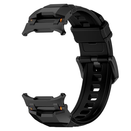 VMBVBHMDF Weiches Gummiband passend for Samsung Galaxy Ultra Watch Ultra 47 mm Sportarmband Correa passend for Samsung Galaxy 7 Ultra 47 mm Armband(Black Black) von VMBVBHMDF