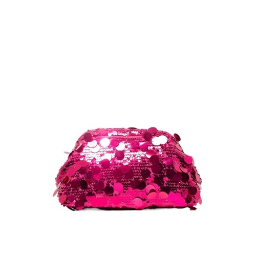 VMDVBNA Sequins Tasche Pailletten Clutch Bag Damen Abendtasche Paillettentasche Cliptasche Hochzeitsartikel(Rose Red) von VMDVBNA