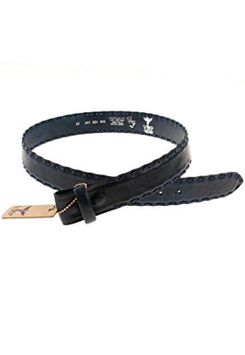 VMP Gürtel aus Leder mit Hand-Stitching Krest, Größe:85, Farbe:Blu-06(AMT924) von VMP