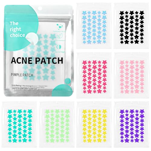 VMUTGA 320 Stück Pimple Patches, 3 Größen Pickel Patch Sterne mit Teebaumöl Salicylsäure Hydrokolloid Pflaster Anti Pickel Patches Wasserdichte Atmungsaktive Tag und Nacht Akne Patches (10/12/14 mm) VMUTGA 320 Stück Pimple Patches, 3 Größen Pickel Patch Sterne mit Teebaumöl Salicylsäure Hydrokolloid Pflaster Anti Pickel Patches Wasserdichte Atmungsaktive Tag und Nacht Akne Patches (10/12/14 mm) von VMUTGA