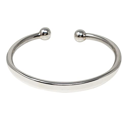 Herren-Armband aus massivem 925er-Sterlingsilber, mit Drehmoment, 29,3 g Herren-Armband aus massivem 925er-Sterlingsilber, mit Drehmoment, 29,3 g von Treasure Bay