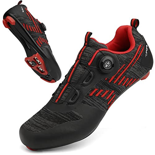 VNANV Fahrradschuhe Herren Damen Rennradschuhe MTB Schuhe Herren Damen rennradschuhe Herren rennrad Fahrradschuhe Look SPD SPD-SL Delta Lock Pedal Reitschuhe Schuhen (Schwarz9,44) von VNANV