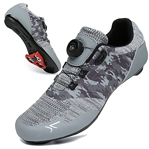 VNANV Fahrradschuhe Herren Damen Rennradschuhe MTB Schuhe Herren Damen rennradschuhe Herren rennrad Fahrradschuhe Look SPD SPD-SL Delta Lock Pedal Reitschuhe Spinning Schuhen(39,Tarnung) von VNANV