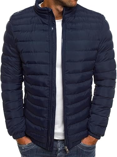 VNBUY Herren Jacke Winterjacke wasserdichte Steppjacke Reißverschluss lässige Bomberjacken warm gepolsterte Mäntel übergangsjacke Softshelljacke für Herren Einfarbig Jacket von VNBUY