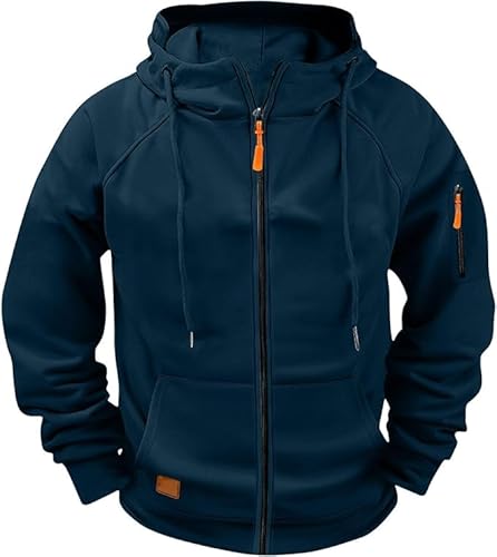 VNBUY Sweatjacke Herren Mode Hoodie Übergangsjacke Herbstjacke Kapuzenpullover Reißverschluss Oversized Sweatshirt Mit Kapuze Kapuzenmantel Classic Sportjacke Outdoorjacke Jacke Kapuzenjacke von VNBUY
